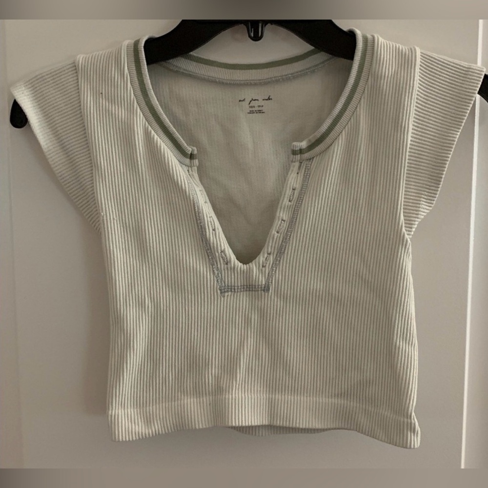 Urban Outfitters Out From Under Striped Ribbed Top in Cream XS/S